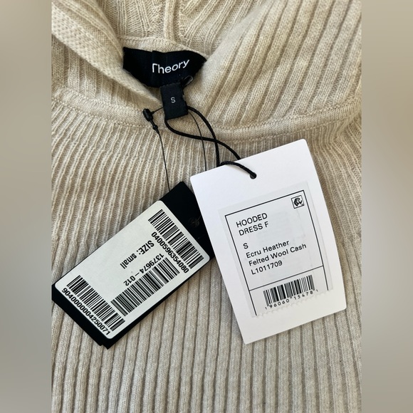 THEORY brand new BNWT Wool and cashmere , hooded dress size S - Picture 3 of 5